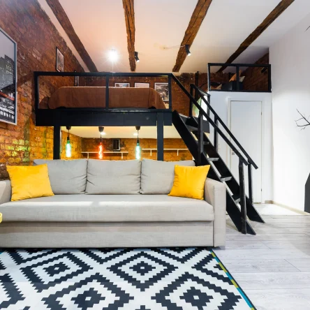 2уровневая стильная квартира